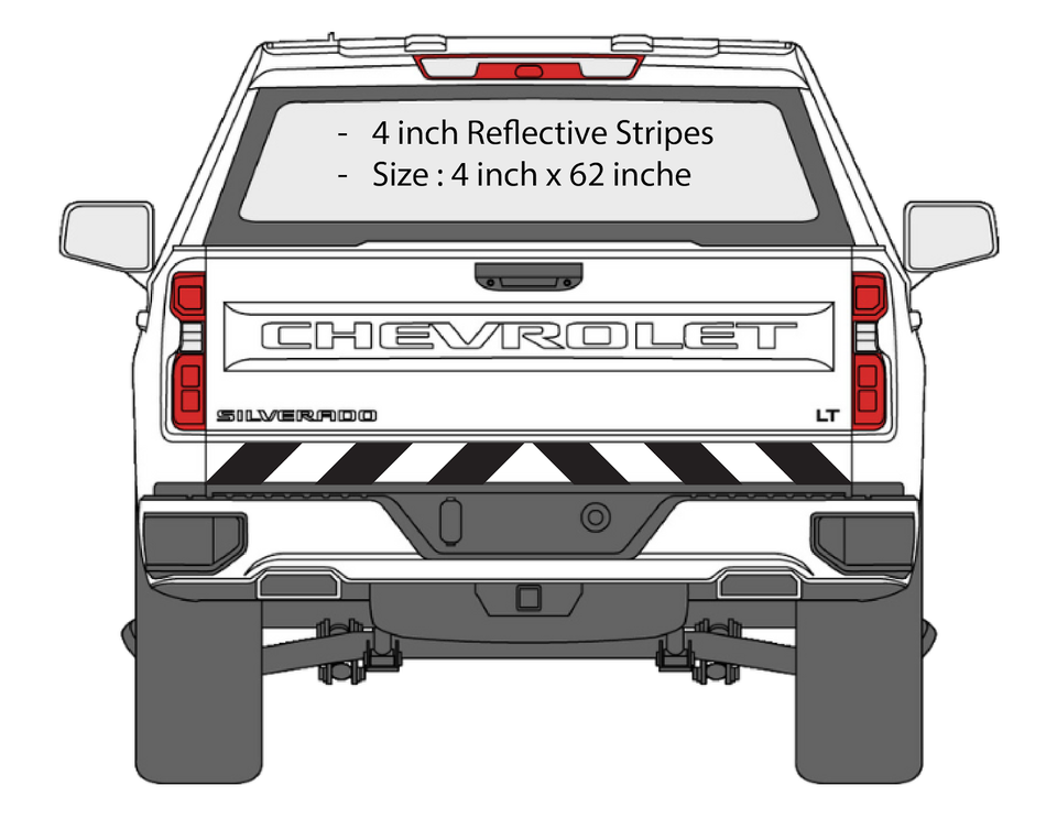 Reflective Chevron Vinyl Decal Panel 4”x64” Red/Black/White - ORALITE 5650RA - Image 6