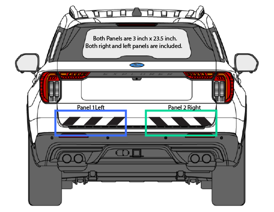 High-Visibility Reflective Safety Chevron Decals for Cargo Van / Ambulance - Universal Fit Kit 3" x 23.5" - ORALITE 5650RA - Image 5